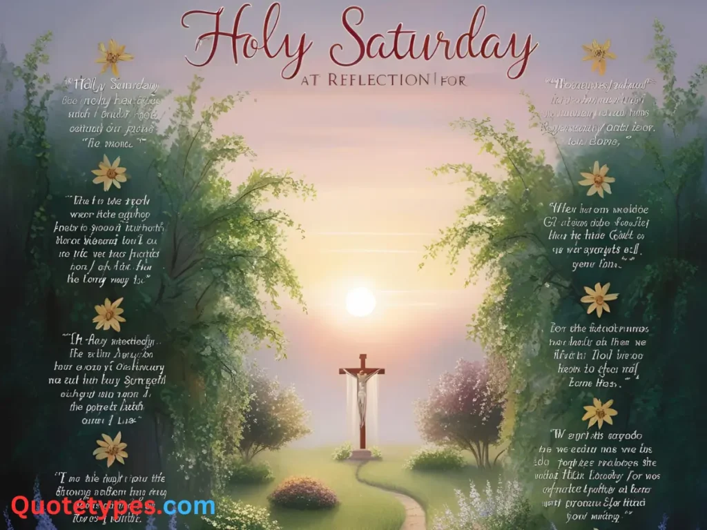 Holy Saturday Quotes for Reflection