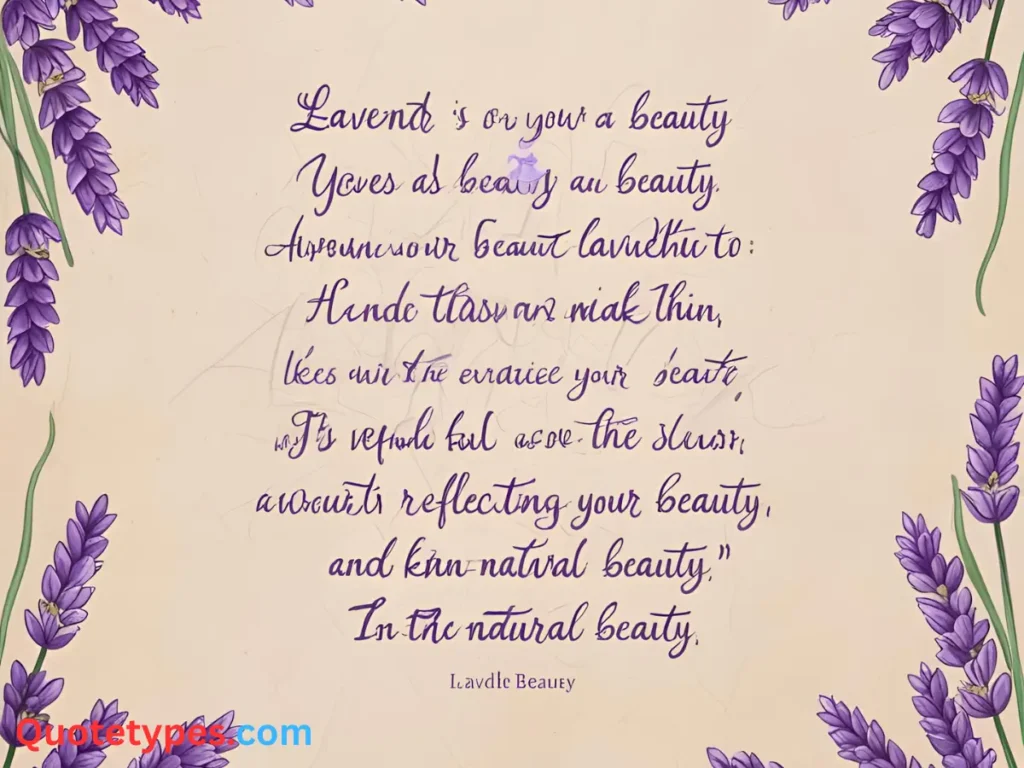 Lavender Quotes About Beauty