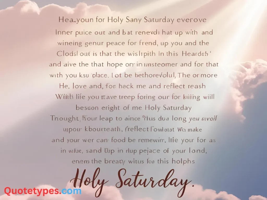 Quotes for Holy Saturday