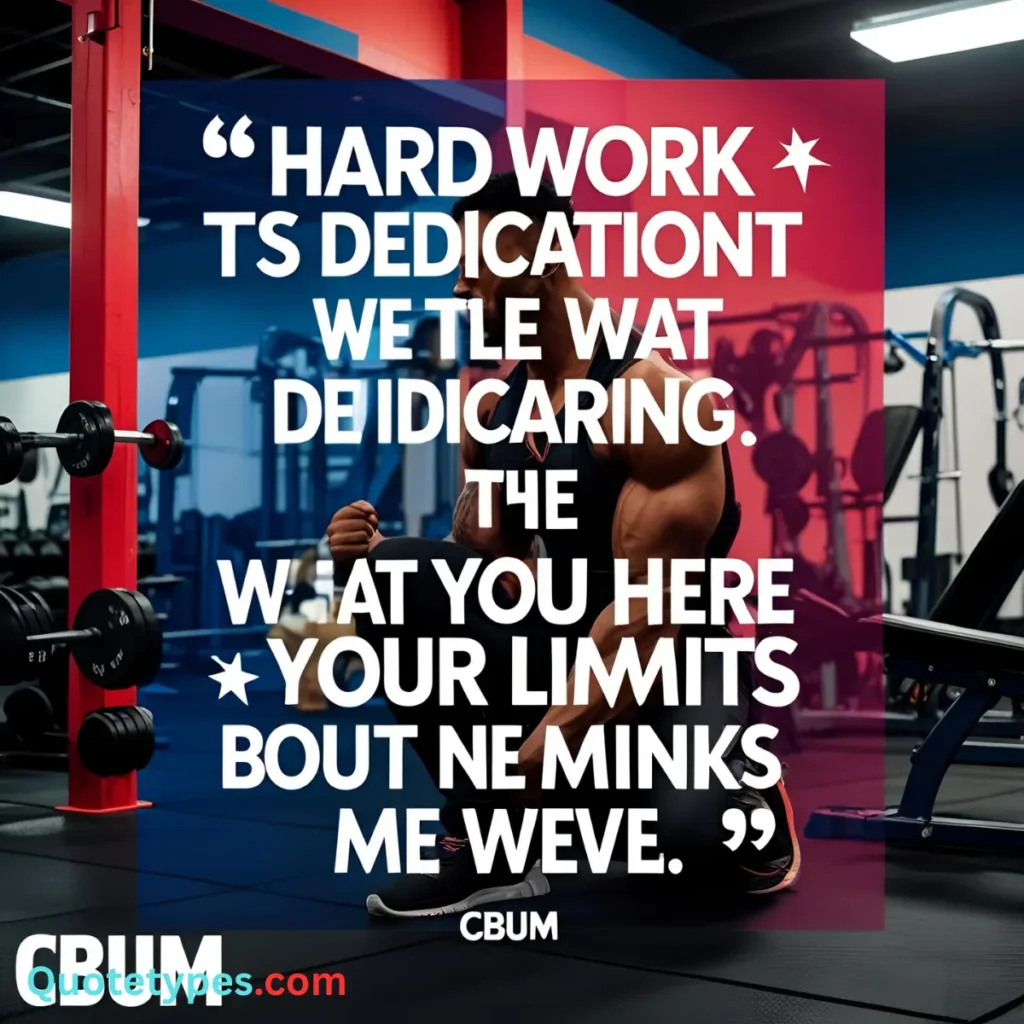 Cbum Quotes on Hard Work and Dedication