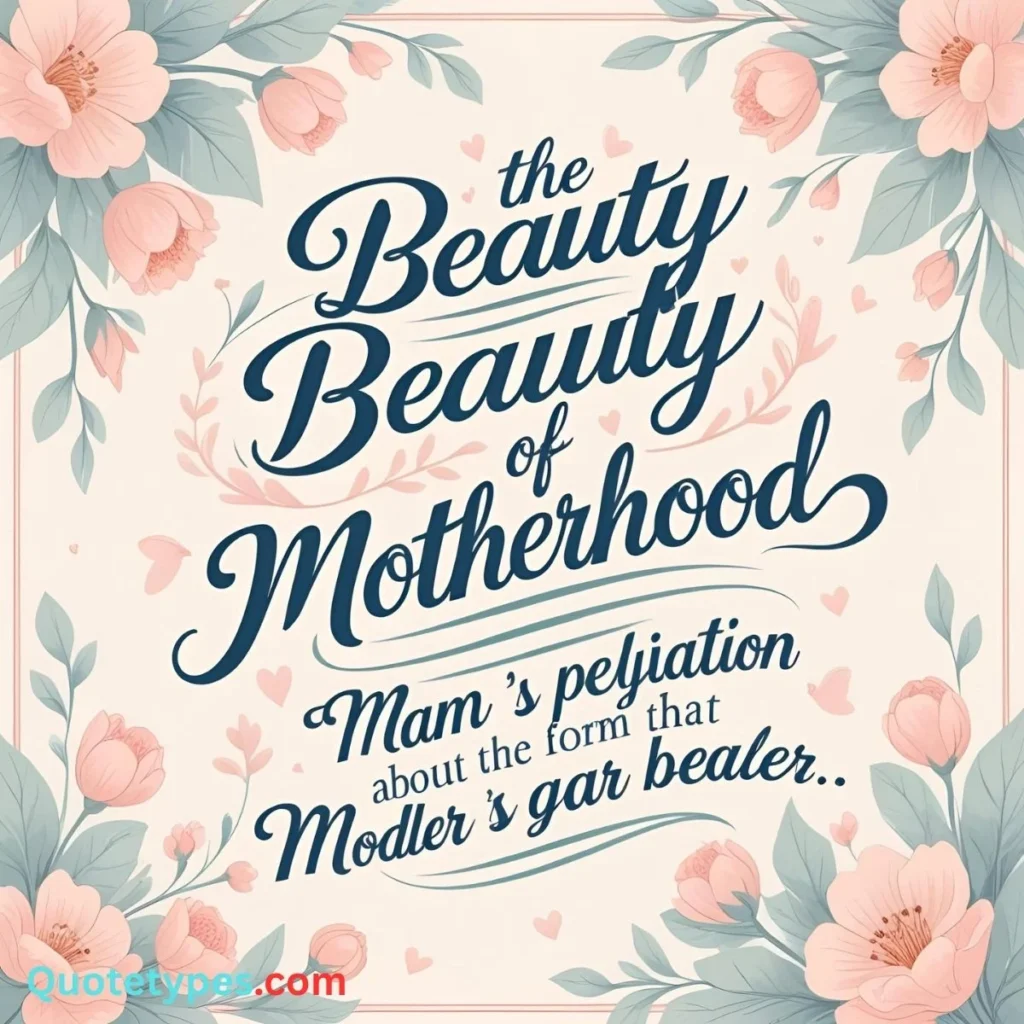 Quotes About The Beauty Of Motherhood