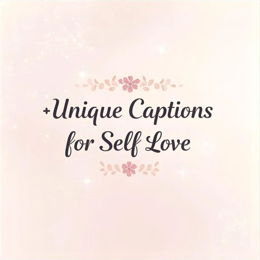 🌸 Unique Captions for Self Love