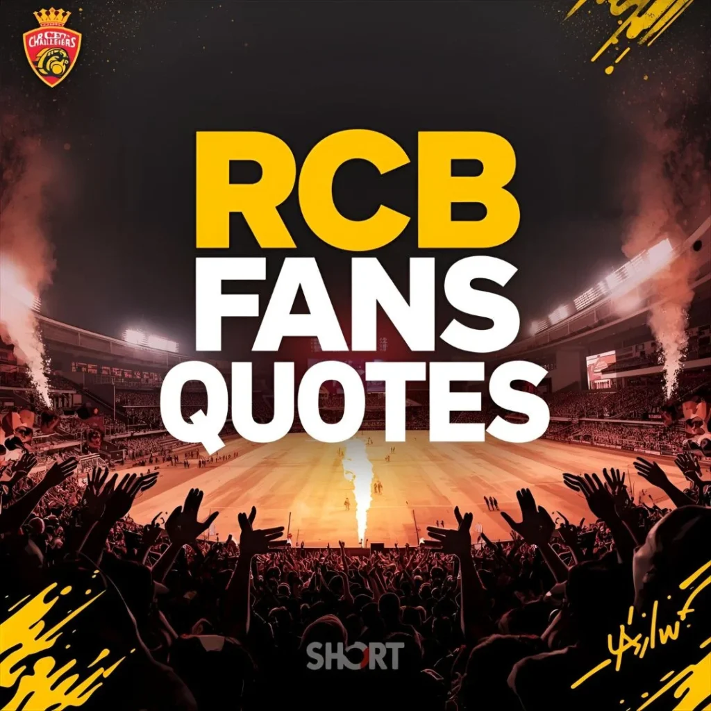 🔥 RCB Fans Quotes Short
