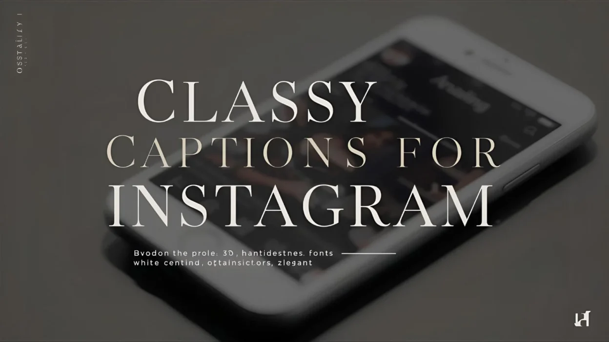 Classy Captions For Instagram