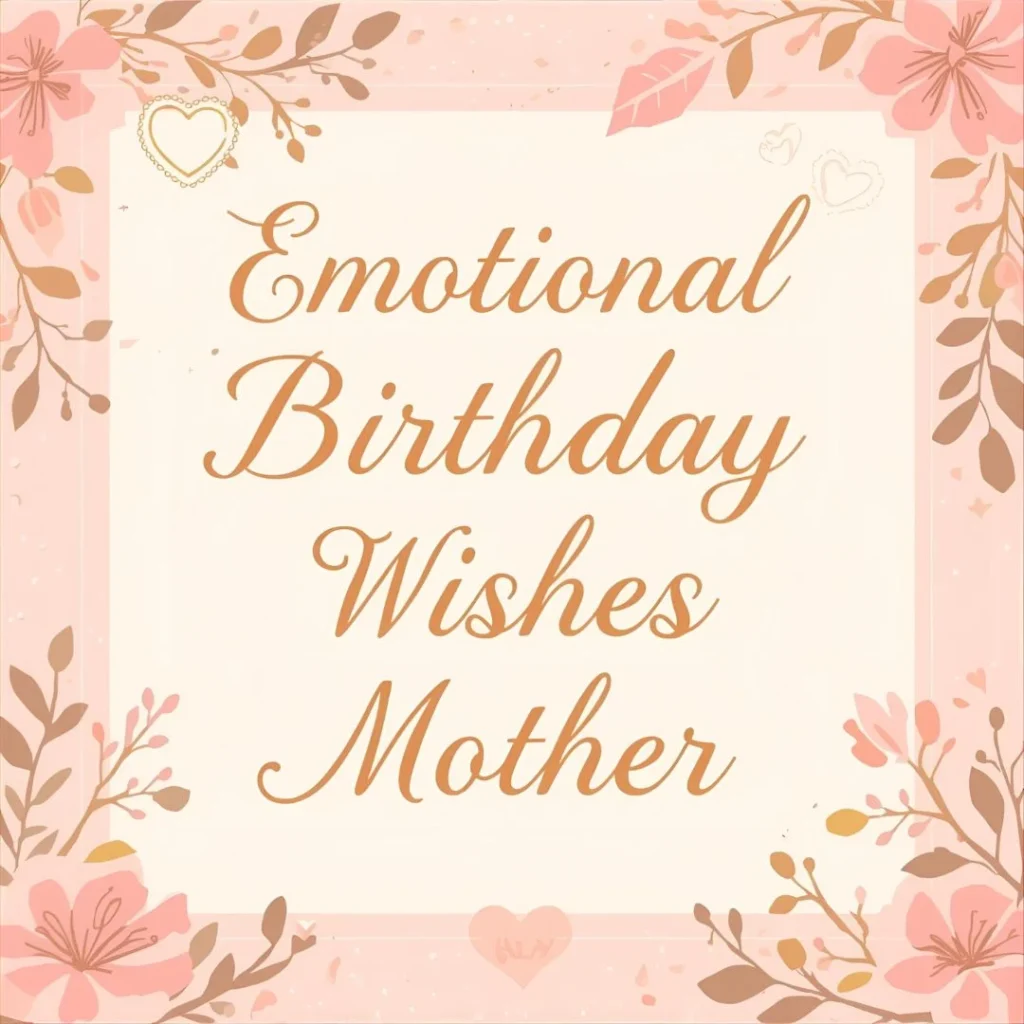 Emotional Birthday Wishes For Mother