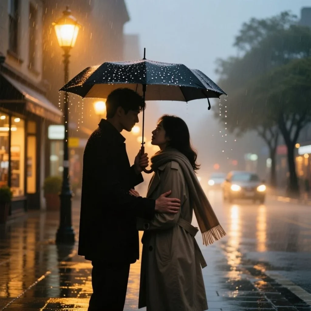 Romantic Rain Captions